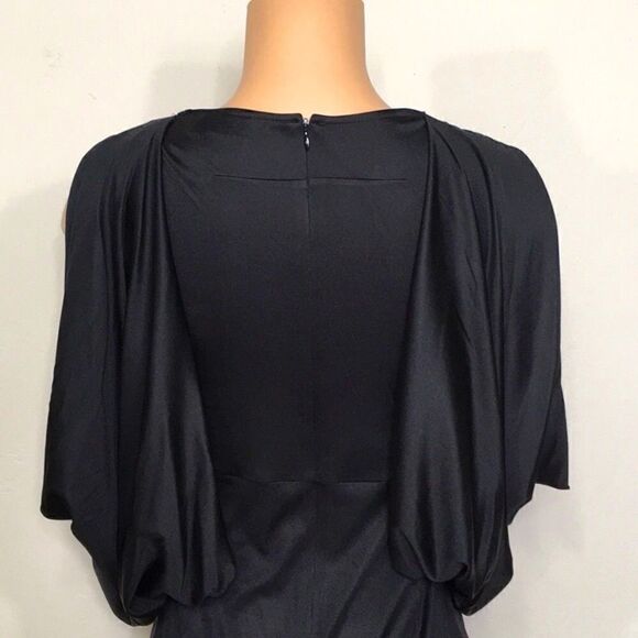 CHARLES HENRY black dress with drape bodice. New - Picture 7 of 9
